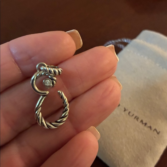 David Yurman script pendant E Silver Necklace Pendant - Picture 2 of 2